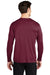 Sport-Tek ST420LS Mens Moisture Wicking Long Sleeve Crewneck T-Shirt Cardinal Red Model Back