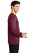 Sport-Tek ST420LS Mens Moisture Wicking Long Sleeve Crewneck T-Shirt Cardinal Red Model Side