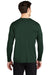 Sport-Tek ST420LS Mens Moisture Wicking Long Sleeve Crewneck T-Shirt Forest Green Model Back