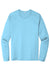 Sport-Tek ST420LS Mens Moisture Wicking Long Sleeve Crewneck T-Shirt Light Blue Flat Front