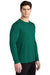 Sport-Tek ST420LS Mens Moisture Wicking Long Sleeve Crewneck T-Shirt Marine Green Model 3q