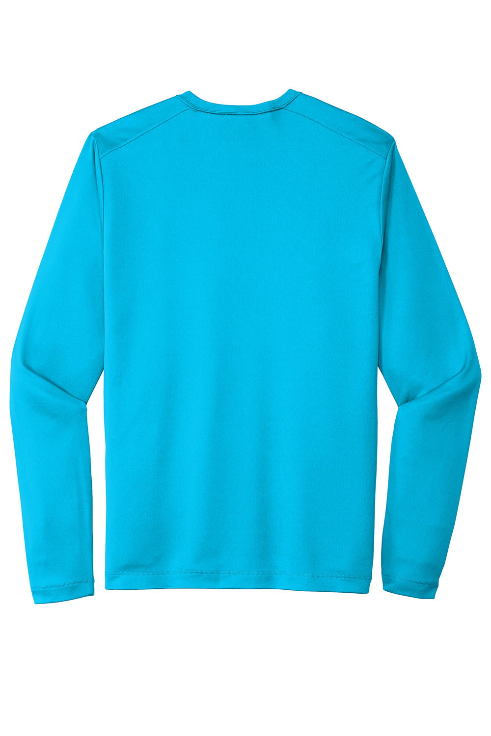 Sport-Tek ST420LS Mens Moisture Wicking Long Sleeve Crewneck T-Shirt Sapphire Blue Flat Back