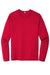 Sport-Tek ST420LS Mens Moisture Wicking Long Sleeve Crewneck T-Shirt True Red Flat Front