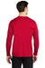 Sport-Tek ST420LS Mens Moisture Wicking Long Sleeve Crewneck T-Shirt True Red Model Back