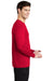 Sport-Tek ST420LS Mens Moisture Wicking Long Sleeve Crewneck T-Shirt True Red Model Side