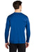 Sport-Tek ST420LS Mens Moisture Wicking Long Sleeve Crewneck T-Shirt True Royal Blue Model Back