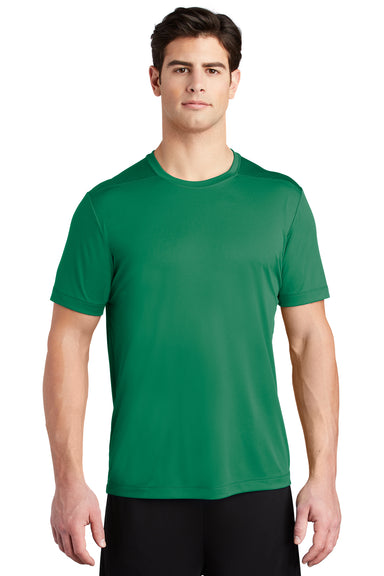 Sport-Tek ST420 Mens Moisture Wicking Short Sleeve Crewneck T-Shirt Kelly Green Model Front