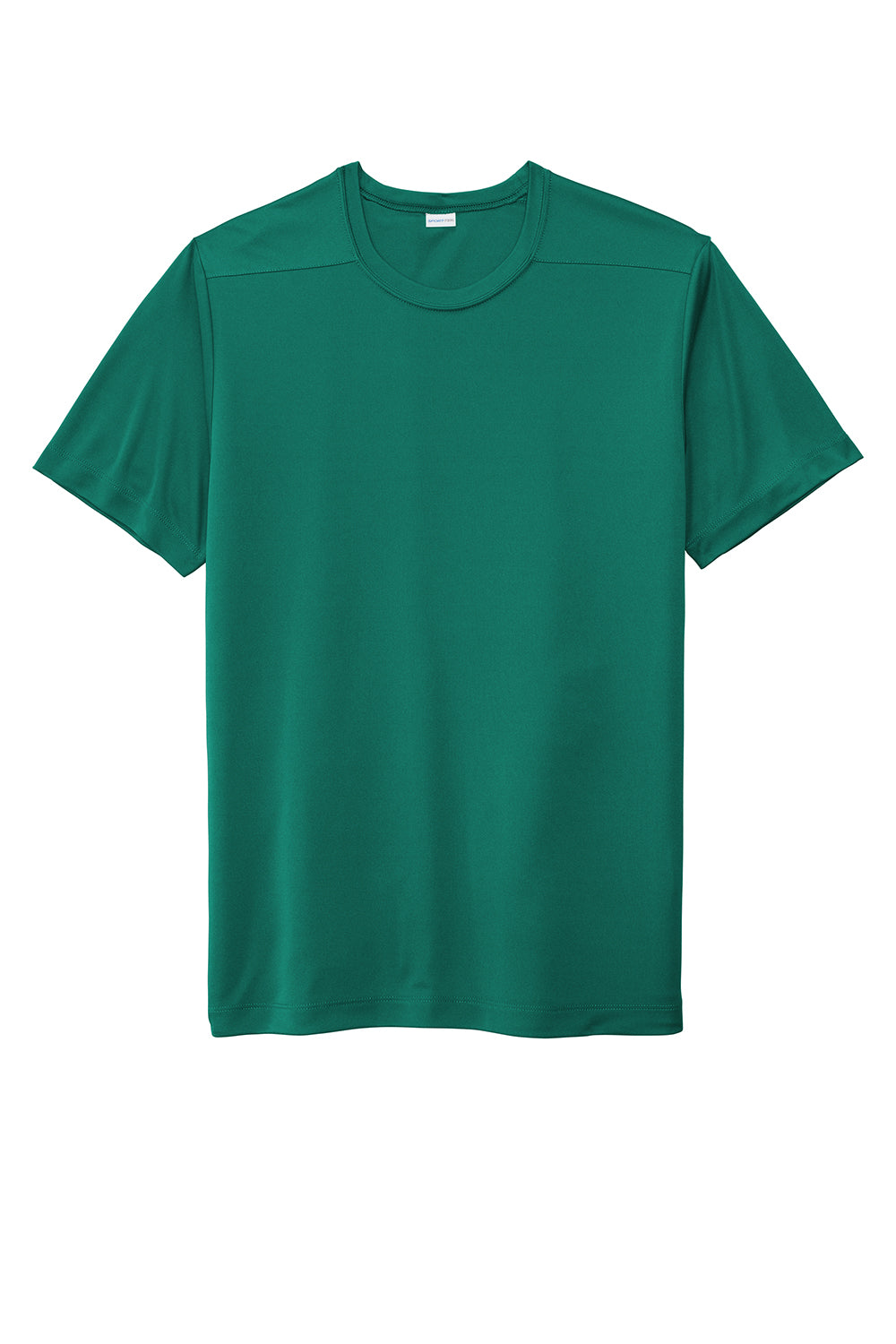 Sport-Tek ST420 Mens Moisture Wicking Short Sleeve Crewneck T-Shirt Marine Green Flat Front