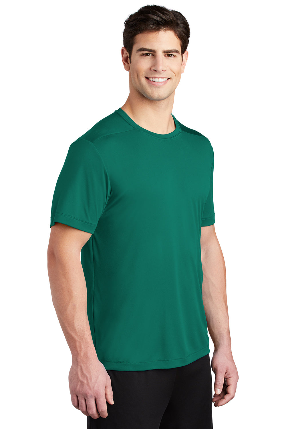 Sport-Tek ST420 Mens Moisture Wicking Short Sleeve Crewneck T-Shirt Marine Green Model 3q