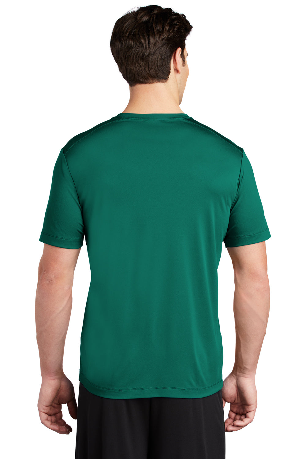 Sport-Tek ST420 Mens Moisture Wicking Short Sleeve Crewneck T-Shirt Marine Green Model Back