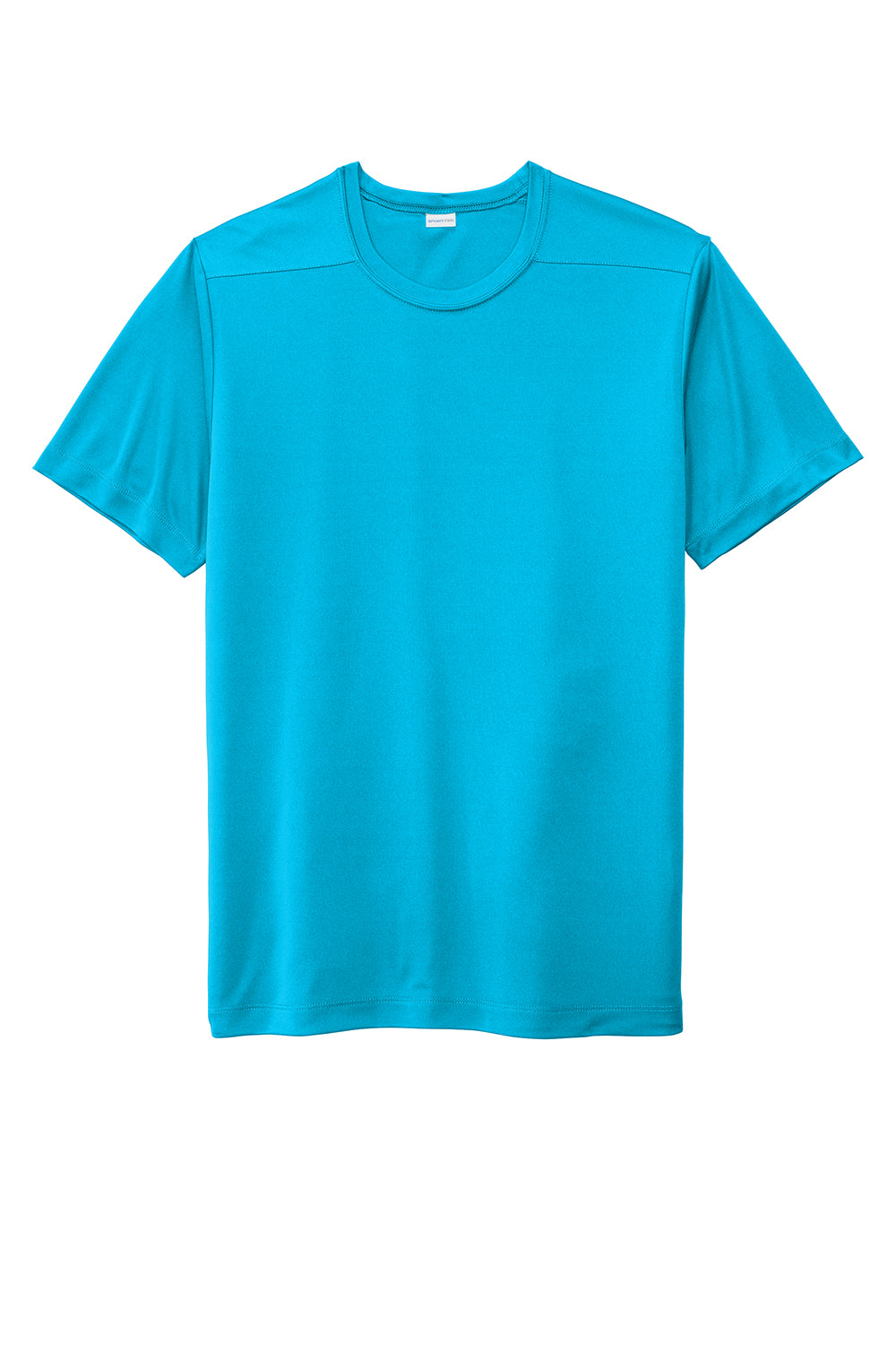 Sport-Tek ST420 Mens Moisture Wicking Short Sleeve Crewneck T-Shirt Sapphire Blue Flat Front