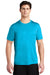 Sport-Tek ST420 Mens Moisture Wicking Short Sleeve Crewneck T-Shirt Sapphire Blue Model Front