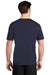 Sport-Tek ST420 Mens Moisture Wicking Short Sleeve Crewneck T-Shirt True Navy Blue Model Back