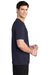 Sport-Tek ST420 Mens Moisture Wicking Short Sleeve Crewneck T-Shirt True Navy Blue Model Side