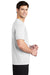 Sport-Tek ST420 Mens Moisture Wicking Short Sleeve Crewneck T-Shirt White Model Side