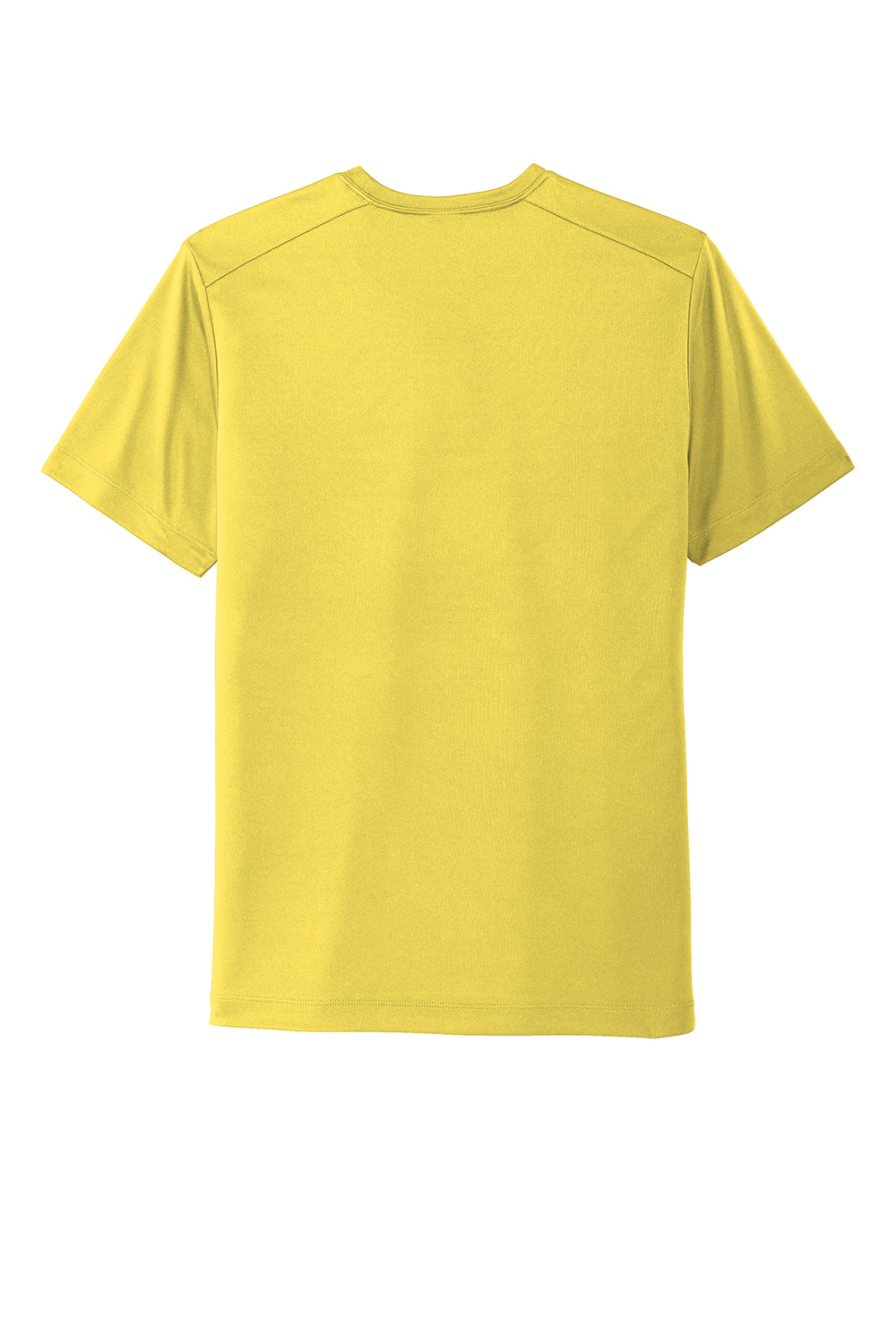 Sport-Tek ST420 Mens Moisture Wicking Short Sleeve Crewneck T-Shirt Yellow Flat Back