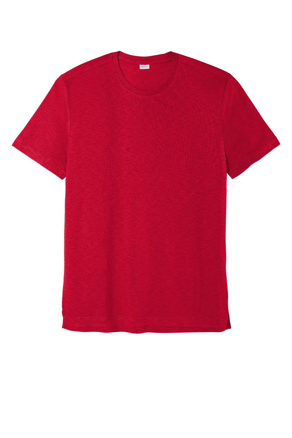 Sport-Tek ST430 Mens Strive Moisture Wicking Short Sleeve Crewneck T-Shirt Deep Red Flat Front