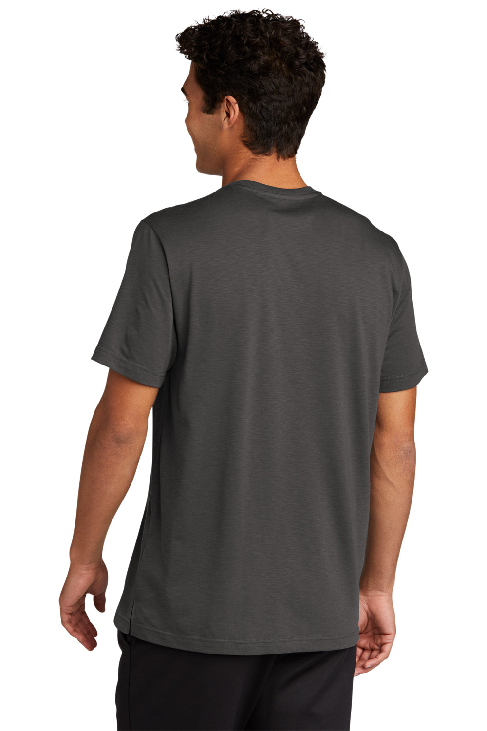 Sport-Tek ST430 Mens Strive Moisture Wicking Short Sleeve Crewneck T-Shirt Graphite Grey Model Back