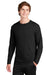 Sport-Tek ST450LS Mens Competitor Moisture Wicking Long Sleeve Crewneck T-Shirt Black Model Front