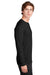 Sport-Tek ST450LS Mens Competitor Moisture Wicking Long Sleeve Crewneck T-Shirt Black Model Side