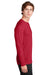 Sport-Tek ST450LS Mens Competitor Moisture Wicking Long Sleeve Crewneck T-Shirt Deep Red Model Side