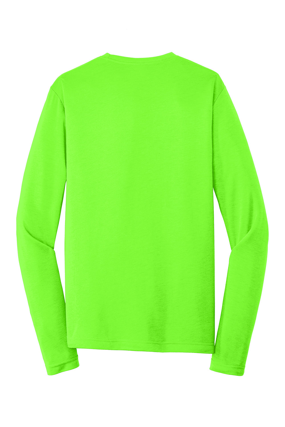 Sport-Tek ST450LS Mens Competitor Moisture Wicking Long Sleeve Crewneck T-Shirt Neon Green Flat Back