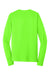 Sport-Tek ST450LS Mens Competitor Moisture Wicking Long Sleeve Crewneck T-Shirt Neon Green Flat Back