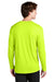 Sport-Tek ST450LS Mens Competitor Moisture Wicking Long Sleeve Crewneck T-Shirt Neon Yellow Model Back