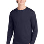 Sport-Tek Mens Competitor Moisture Wicking Long Sleeve Crewneck T-Shirt - True Navy Blue