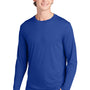 Sport-Tek Mens Competitor Moisture Wicking Long Sleeve Crewneck T-Shirt - True Royal Blue