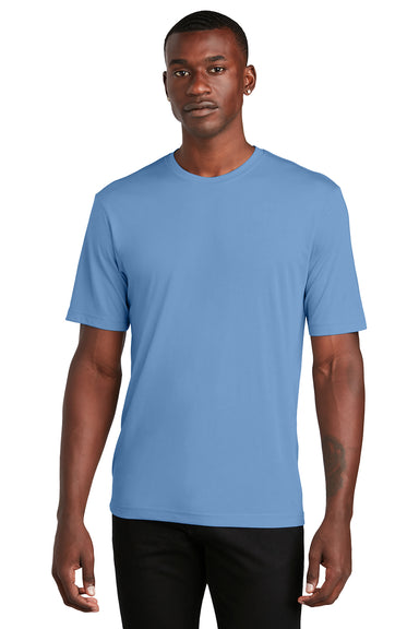 Sport-Tek ST450 Mens Competitor Moisture Wicking Short Sleeve Crewneck T-Shirt Carolina Blue Model Front