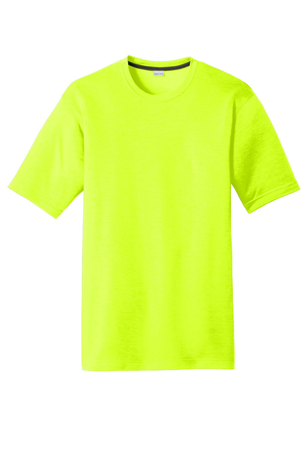 Sport-Tek ST450 Mens Competitor Moisture Wicking Short Sleeve Crewneck T-Shirt Neon Yellow Flat Front