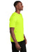 Sport-Tek ST450 Mens Competitor Moisture Wicking Short Sleeve Crewneck T-Shirt Neon Yellow Model Side