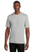 Sport-Tek ST450 Mens Competitor Moisture Wicking Short Sleeve Crewneck T-Shirt Silver Grey Model Front