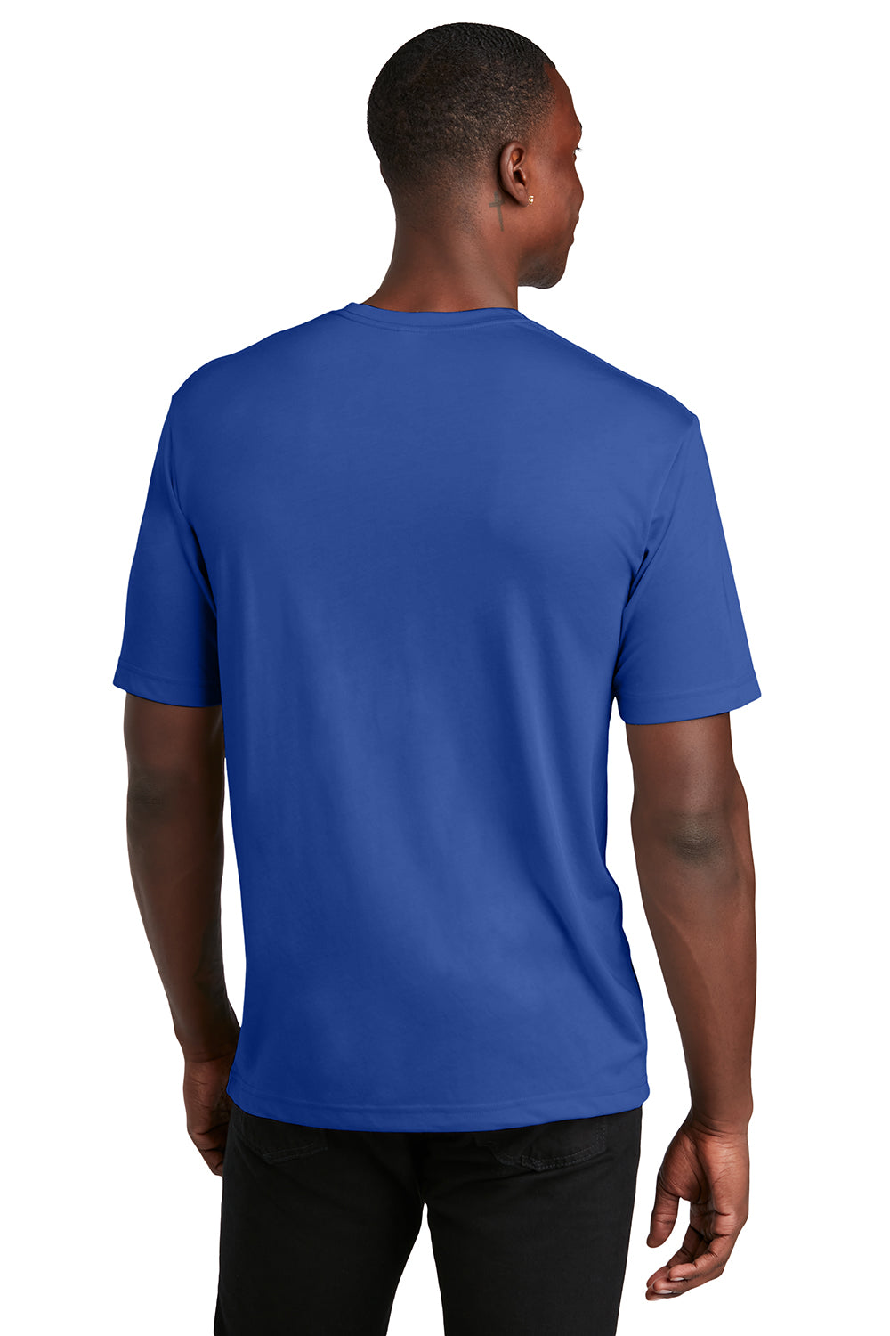 Sport-Tek ST450 Mens Competitor Moisture Wicking Short Sleeve Crewneck T-Shirt True Royal Blue Model Back