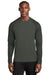 Sport-Tek ST460LS Mens Digi Camo Moisture Wicking Long Sleeve Crewneck T-Shirt Black Model Front