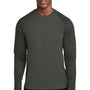 Sport-Tek Mens Digi Camo Moisture Wicking Long Sleeve Crewneck T-Shirt - Black