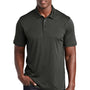 Sport-Tek Mens Endeavor Moisture Wicking Short Sleeve Polo Shirt - Heather Black