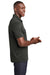 Sport-Tek ST467 Mens Endeavor Moisture Wicking Short Sleeve Polo Shirt Heather Black Model Side