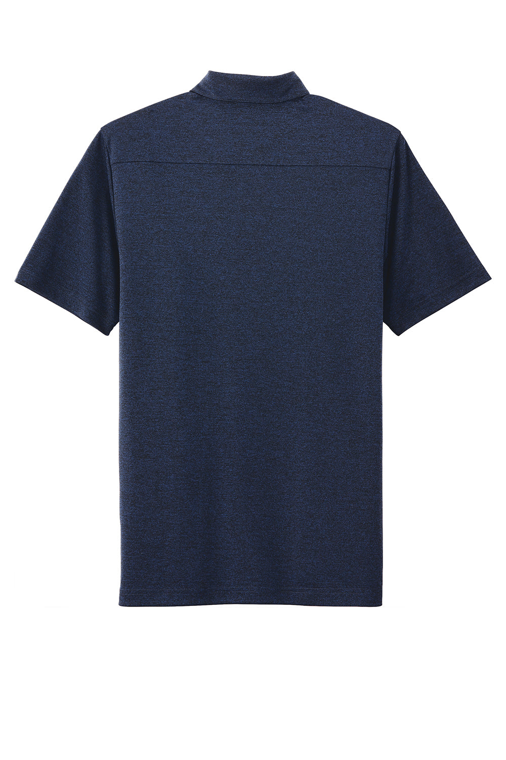 Sport-Tek ST467 Mens Endeavor Moisture Wicking Short Sleeve Polo Shirt Heather Dark Royal Blue Flat Back