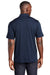 Sport-Tek ST467 Mens Endeavor Moisture Wicking Short Sleeve Polo Shirt Heather Dark Royal Blue Model Back