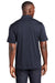 Sport-Tek ST467 Mens Endeavor Moisture Wicking Short Sleeve Polo Shirt Heather Deep Navy Blue Model Back