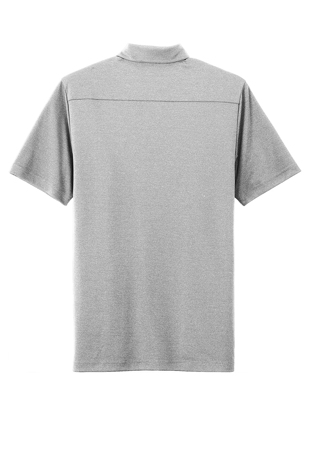 Sport-Tek ST467 Mens Endeavor Moisture Wicking Short Sleeve Polo Shirt Heather Light Grey Flat Back