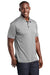 Sport-Tek ST467 Mens Endeavor Moisture Wicking Short Sleeve Polo Shirt Heather Light Grey Model 3q