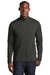 Sport-Tek ST469 Mens Endeavor Moisture Wicking 1/4 Zip Sweatshirt Heather Black Model Front