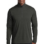 Sport-Tek Mens Endeavor Moisture Wicking 1/4 Zip Sweatshirt - Heather Black