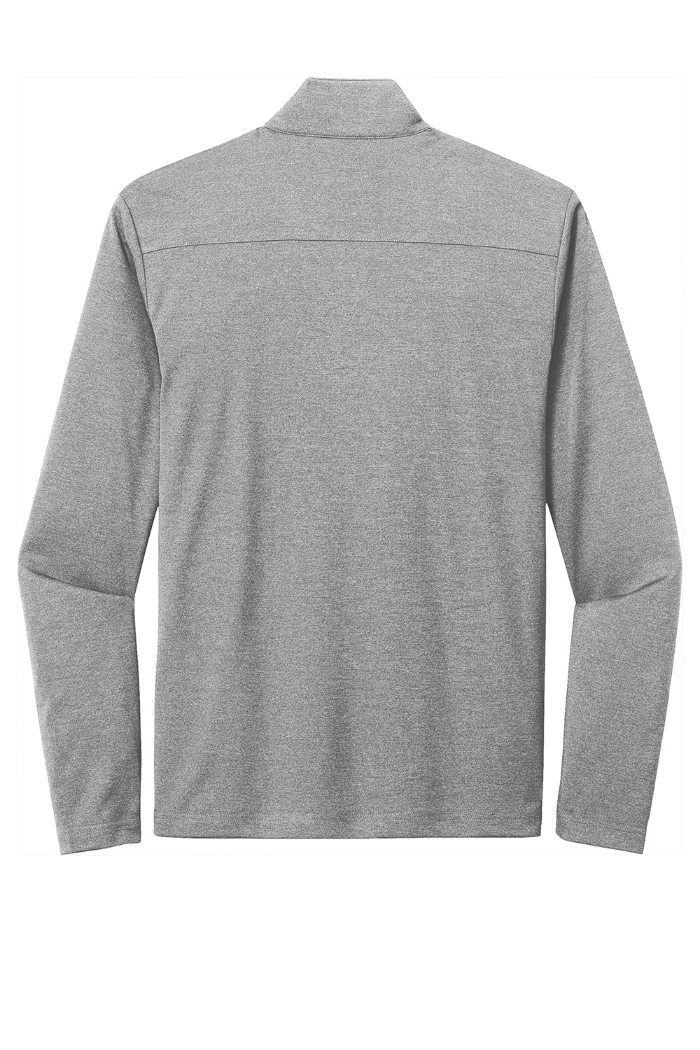 Sport-Tek ST469 Mens Endeavor Moisture Wicking 1/4 Zip Sweatshirt Heather Light Grey Flat Back