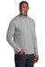 Sport-Tek ST469 Mens Endeavor Moisture Wicking 1/4 Zip Sweatshirt Heather Light Grey Model 3q