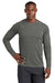 Sport-Tek ST470LS Mens Rashguard Moisture Wicking Long Sleeve Crewneck T-Shirt Dark Smoke Grey Model Front