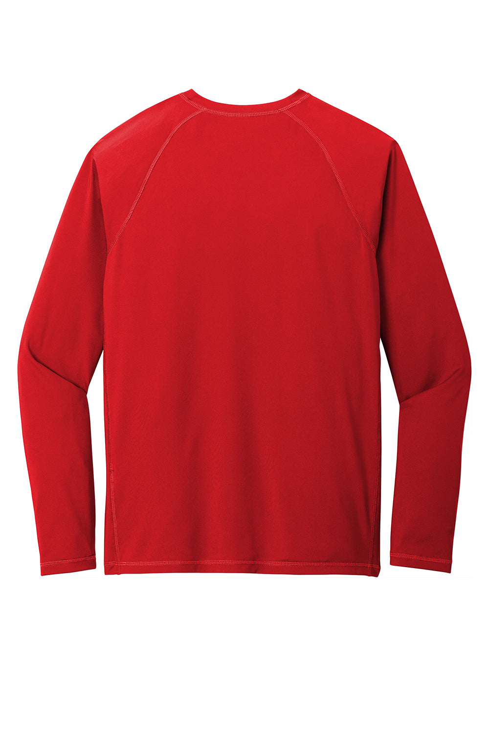 Sport-Tek ST470LS Mens Rashguard Moisture Wicking Long Sleeve Crewneck T-Shirt True Red Flat Back